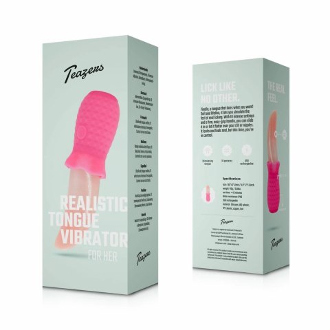 Teazers Tongue Vibrator Pink - Model z Elastyczną Końcowką i Wibracjami Teazers