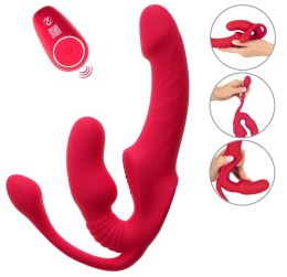 You2Toys Triple Teaser RC silikonowy system intymny 3w1 z pilotem Strapless Strap-On