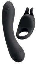 Couples Choice Duo Vibrator 3w1 z pierścieniem, silikonowy, wodoodporny Couples Choice