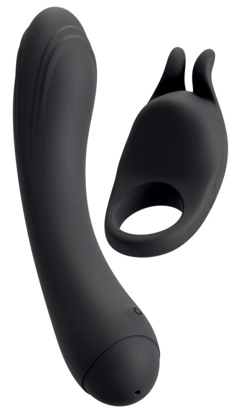 Couples Choice Duo Vibrator 3w1 z pierścieniem, silikonowy, wodoodporny Couples Choice
