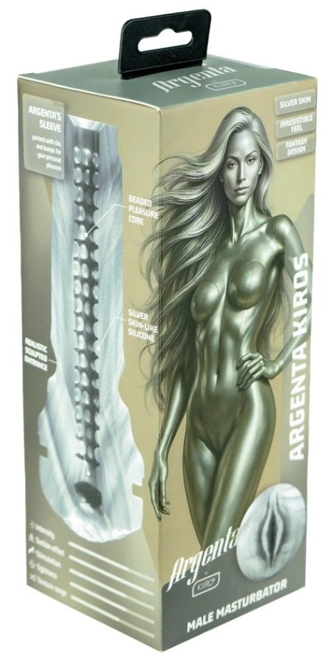 Kiiroo Feel Argenta Kiros Silver - maszyna intymna cyborg design 22 cm Kiiroo
