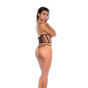 Leg Avenue Komplet dwuczęściowy gorset sznurowany One Size czarny Mapale