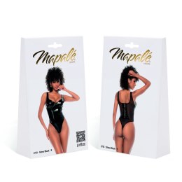 Mapale Body Gloss Black M - klasyczny czarny body z winylu i tiulu Mapale