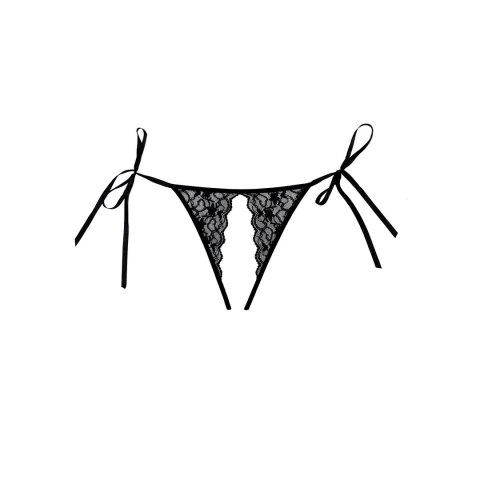 Obsessive Lolita Allure koronkowe majtki z siateczką brazyliany czarne Allure