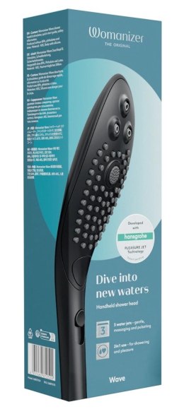 Womanizer Wave Black - Innowacyjna Słuchawka Prysznicowa 3 Tryby, 27,7 cm Womanizer