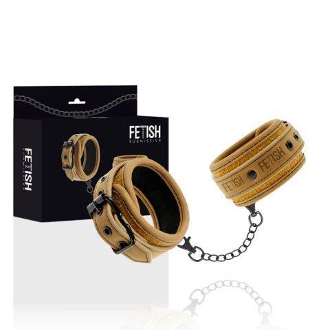Fetish Submissive Origin kajdanki z wegańskiej skory neoprenowe czarne FETISH SUBMISSIVE