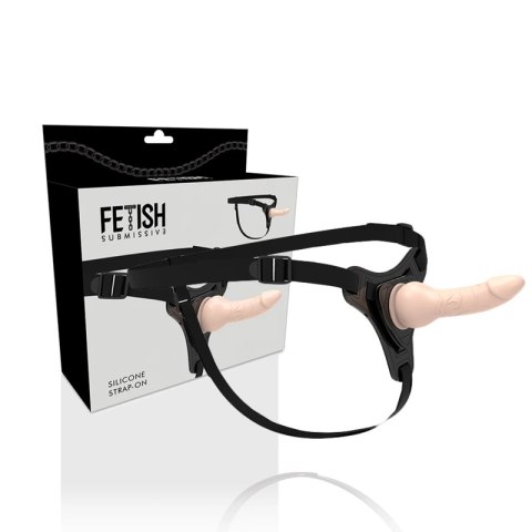 Fetish Submissive Uprząż silikonowa z elementem anatomicznym 16cm czarna FETISH SUBMISSIVE