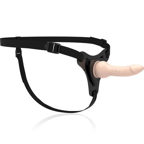 Fetish Submissive Uprząż silikonowa z elementem anatomicznym 16cm czarna FETISH SUBMISSIVE