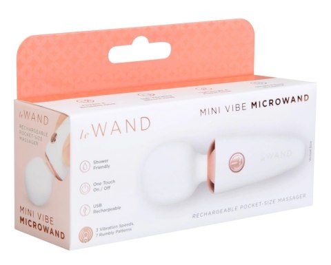 Le Wand Mini Microwand White - kompaktowy masażer, 7 trybow, USB Le Wand