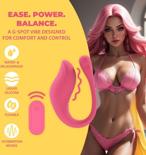 Loveline G-Spot Vibe Pink - Wibrujący model z pilotem bezprzewodowym Loveline by Shots