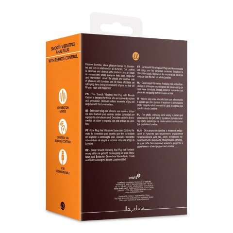 Loveline Smooth Plug z funkcją wibracji i pilotem Licorice Black Loveline by Shots