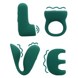 Loving Joy (S)explore Set Green Crystal - Zestaw Intymny 4w1 Loveline by Shots