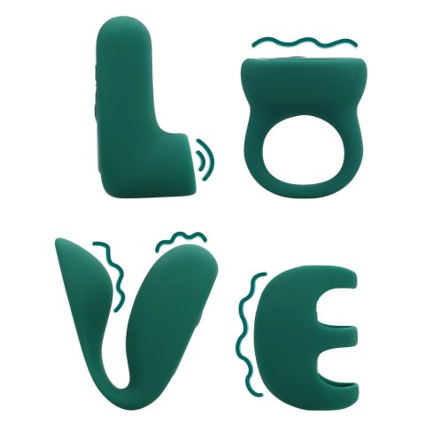 Loving Joy (S)explore Set Green Crystal - Zestaw Intymny 4w1 Loveline by Shots