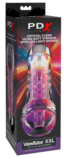 PDX Elite ViewTube XXL przezroczysta maszyna intymna LED 27,3 cm PDX