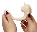 Unihorn C-Horse Coral Throb silikonowy masażer dwusilnikowy 15 cm rożowy Unihorn