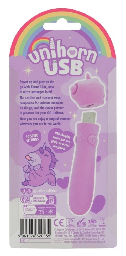 Unihorn Karma Lilac Mini - kompaktowy model z ładowaniem USB, fioletowy Unihorn