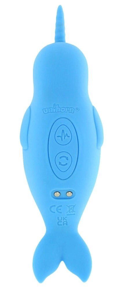 Unihorn Narwhal - Dwufunkcyjny stymulator łechtaczki z silikonu, 14,3 cm Unihorn
