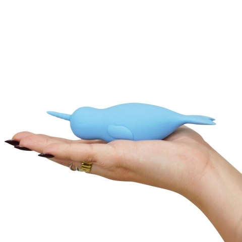 Unihorn Narwhal - Dwufunkcyjny stymulator łechtaczki z silikonu, 14,3 cm Unihorn