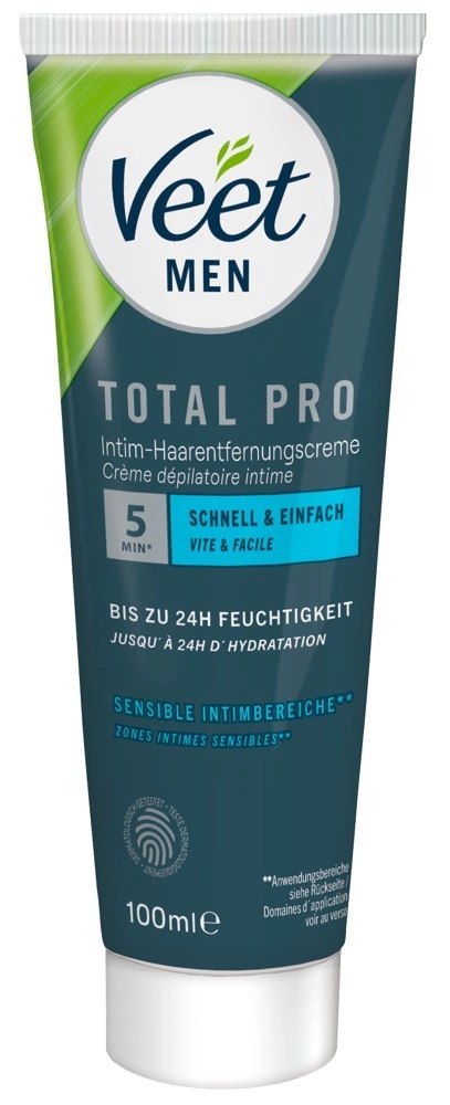 Veet Men TOTAL PRO Zestaw do Depilacji Intymnej 2w1 z Aloesem 150ml Veet