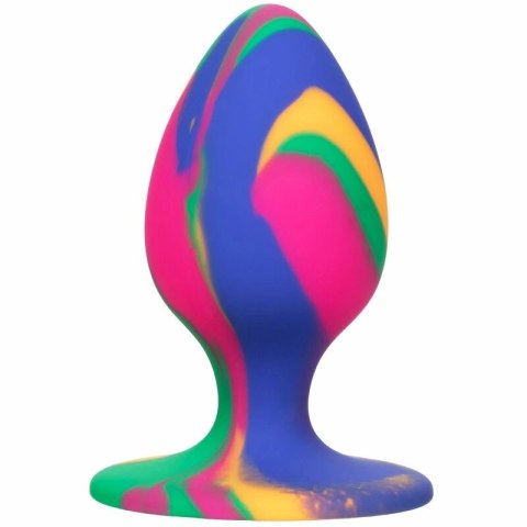 CalExotics Cheeky Medium Tie Dye - silikonowa zatyczka z przyssawką, kolorowa CALEXOTICS