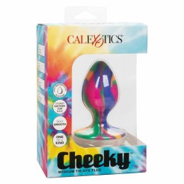 CalExotics Cheeky Medium Tie Dye - silikonowa zatyczka z przyssawką, kolorowa CALEXOTICS