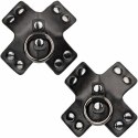 CalExotics Euphoria O-Ring nakładki na piersi czarne, metalowe detale CALEXOTICS