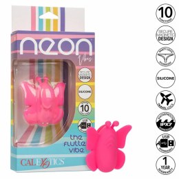 CalExotics Neon Vibes Flutter Vibe rożowy - kompaktowy stymulator z 10 trybami CALEXOTICS