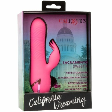 CalExotics Sacramento Sweetie Kalifornijski Wibrator Krolik Rożowy USB CALEXOTICS