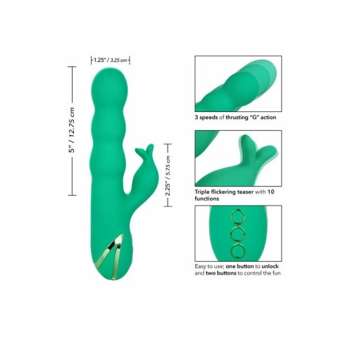CalExotics Sonoma Satisfier Zielony - silikonowy masażer punktu G, 10 trybow CALEXOTICS
