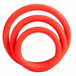 CalExotics Tri-Rings Zestaw Elastycznych Pierścieni Czerwony 3 szt. CALEXOTICS