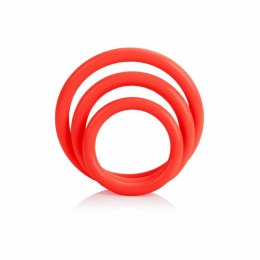 CalExotics Tri-Rings Zestaw Elastycznych Pierścieni Czerwony 3 szt. CALEXOTICS