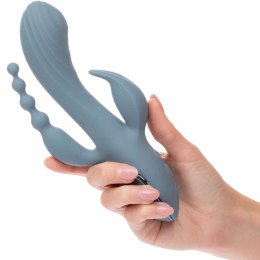 CalExotics Triple Ecstasy Szary - Masażer Potrojnego Działania USB CALEXOTICS