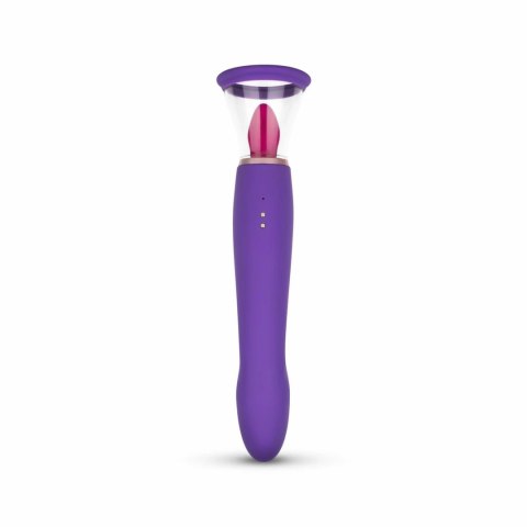 Easytoys Pleasure Pump G-Spot Vibrator Fioletowy 2 Nasadki USB Easytoys