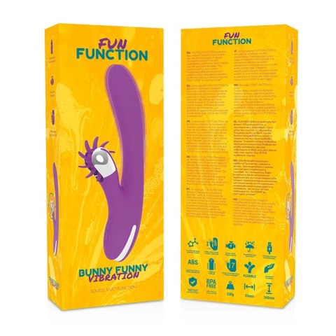 Fun Function Bunny 2.0 - silikonowy stymulator z 7 trybami, USB FUN FUNCTION