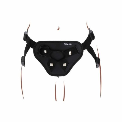 Get Real Uprząż Deluxe z regulacją, 3 silikonowe pierścienie, czarna GET REAL