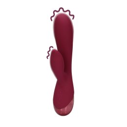 Loveline Wibrator Kroliczek Silikonowy Gładki Dark Cherry Loveline by Shots