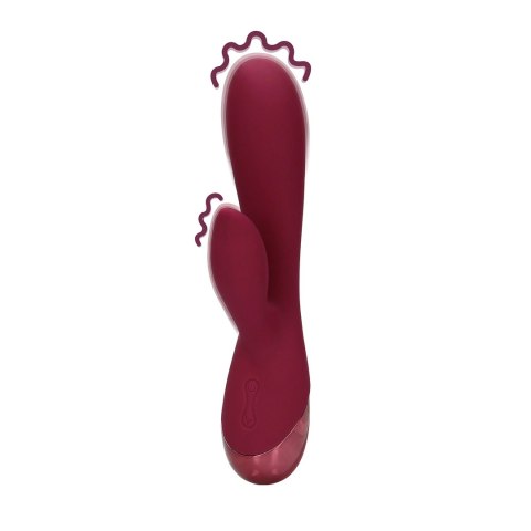 Loveline Wibrator Kroliczek Silikonowy Gładki Dark Cherry Loveline by Shots