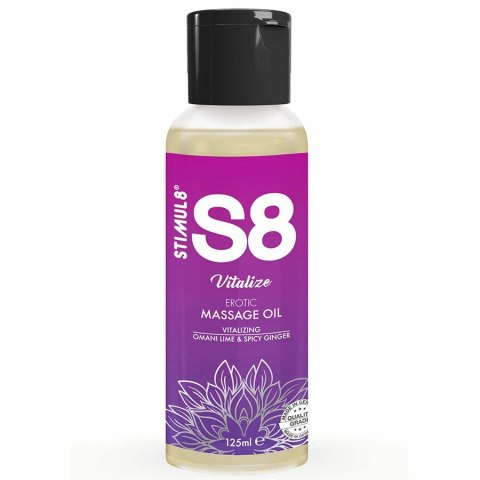 S8 Vitalize Olejek do Masażu Limonkowy 125ml - Jojoba, Migdał, Sezam STIMUL8