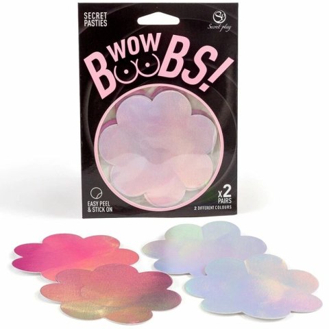 Secret Play WOW Kwiatowe Osłony Holograficzne 7,5 cm Roż/Srebro SECRETPLAY