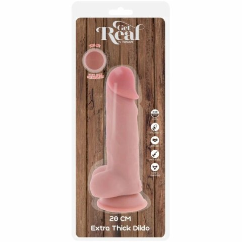 TOYJOY Get Real Deluxe Extra Thick 20 cm - anatomiczny model z przyssawką GET REAL
