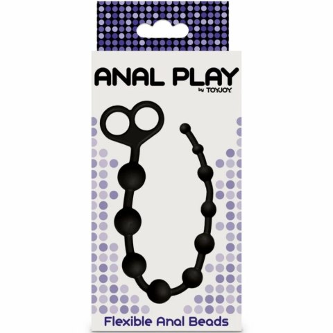 ToyJoy Flexible Beads - Elastyczne kulki silikonowe 38 cm czarne TOYJOY