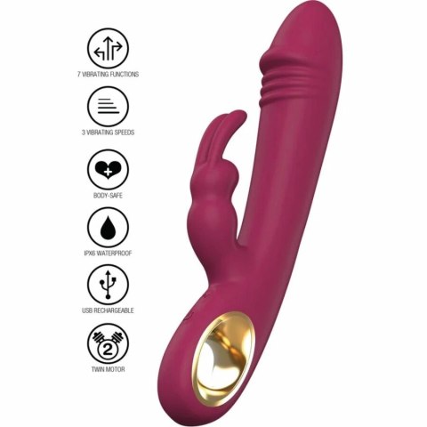 ToyJoy Taygeta Designer Edition silikonowy model z podwojną stymulacją 21 cm TOYJOY