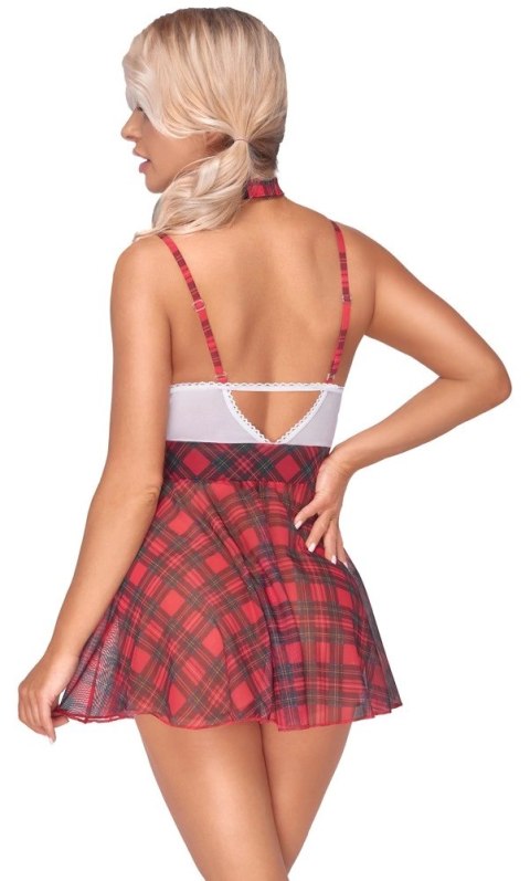 Cottelli Costumes zestaw szkolny XL w kratkę z rozkloszowaną spodnicą Cottelli