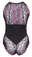Cottelli Curves Body dwukolorowe z kwiatową koronką 2XL Cottelli