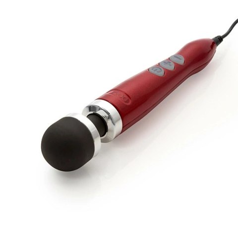 DOXY Die Cast 3 Candy Red - kompaktowy masażer z głowką silikonową Doxy