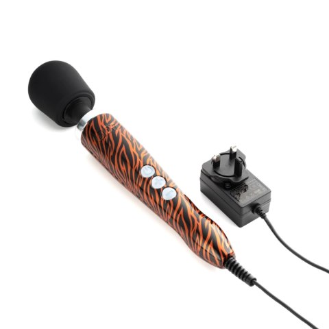 Doxy Die Cast Wand Massager Tiger - masażer z polerowanego metalu, silikonowa głowica Doxy