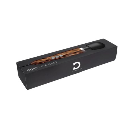 Doxy Die Cast Wand Massager Tiger - masażer z polerowanego metalu, silikonowa głowica Doxy