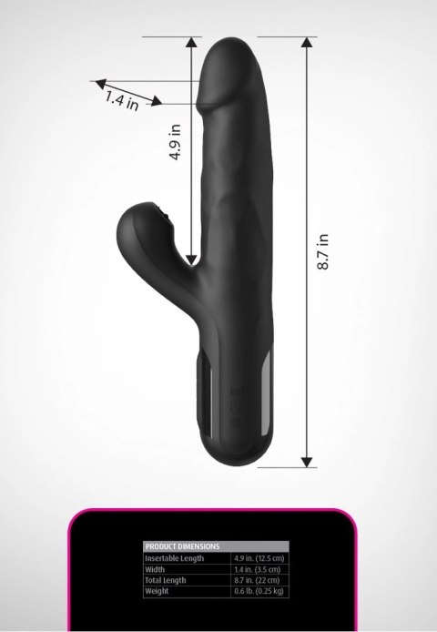 Fetish Fantasy Series Sonix Thruster silikonowy, wielofunkcyjny, czarny 22 cm Fetish Fantasy