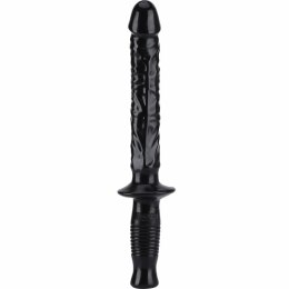 GET REAL Manhandler 38 cm czarny - pałka intymna z uchwytem PVC GET REAL