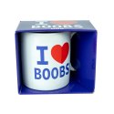 Happy Jackson Kubek ceramiczny I Love Boobs 400ml biały prezent Kemis